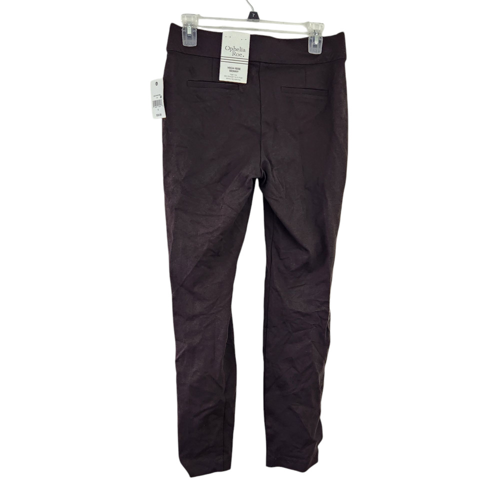New Ophelia Roe High Rise Skinny Ponte Pants Small Brown Career Casual Pants